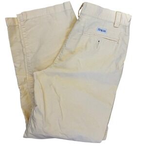 Vintage Polo Ralph Lauren Chino Pants Wide Leg Butter Yellow 100% Cotton Size 14